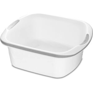 Addis Premium Soft Grip Large Rectangular Washing Up Bowl, 9.5 litre, White and Addis Premium Soft Grip Large Rectangular Washing Up Bowl, 9.5 litre, White and