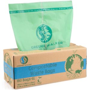 Greener Walker 6L-150Bags 100% Compostable Biodegradable Bin Liners 6L/10L/30L F Greener Walker 6L-150Bags 100% Compostable Biodegradable Bin Liners 6L/10L/30L F