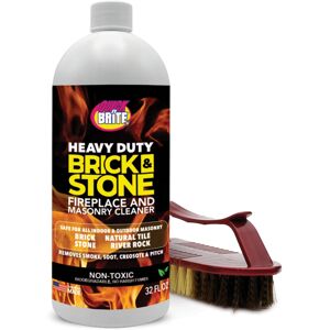Quick'n Brite Quick n Brite Fireplace Gel Cleaner with Scrub Brush for Brick Stone Rock Til Quick'n Brite Quick n Brite Fireplace Gel Cleaner with Scrub Brush for Brick Stone Rock Til