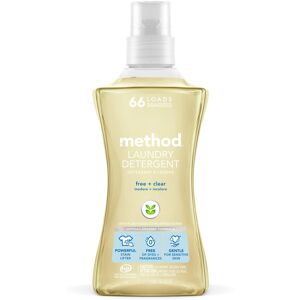 Method 4x Concentrated Laundry Detergent Free + Clear 53.5 Ounce 66 Loads Method 4x Concentrated Laundry Detergent Free + Clear 53.5 Ounce 66 Loads