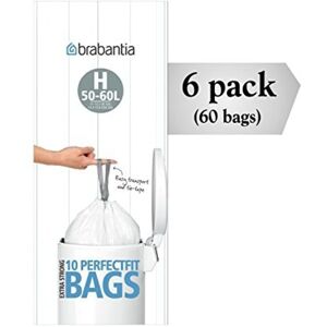 Brabantia 246784 Type H Roll of 10 Bin Liners Fits Bins of 50-60 Liter (Pack of Brabantia 246784 Type H Roll of 10 Bin Liners Fits Bins of 50-60 Liter (Pack of