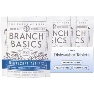 Branch Basics Dishwasher Tablets - 40 Ct 3 Pack Plastic-Free Fragrance-Free Branch Basics Dishwasher Tablets - 40 Ct 3 Pack Plastic-Free Fragrance-Free