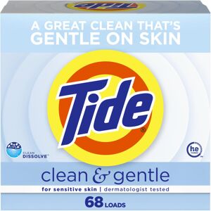 Tide Clean and Gentle Powder Laundry Detergent, Unscented, 68 Loads, 77 oz Tide Clean and Gentle Powder Laundry Detergent, Unscented, 68 Loads, 77 oz