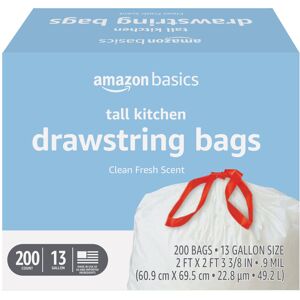 Amazon Basics Scented Trash Bags Tall Kitchen Drawstring Clean Fresh Scent 13 Amazon Basics Scented Trash Bags Tall Kitchen Drawstring Clean Fresh Scent 13