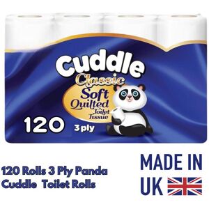 Unbranded (WHITE) Panda Cuddle 3 Ply 120 Rolls - Non Scented Luxury Quilted Toilet Paper - Unbranded (WHITE) Panda Cuddle 3 Ply 120 Rolls - Non Scented Luxury Quilted Toilet Paper -