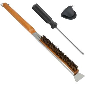 Unbranded (As show, One size) Pizza Stone Cleaning Brush with Scraper, Cleaning Brush Wood Unbranded (As show, One size) Pizza Stone Cleaning Brush with Scraper, Cleaning Brush Wood
