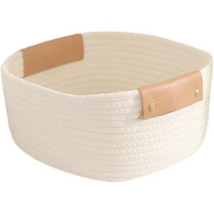 Unbranded (S, White) Hand Woven Clothing Laundry Basket Clothes Storage Bucket Toys Contai Unbranded (S, White) Hand Woven Clothing Laundry Basket Clothes Storage Bucket Toys Contai