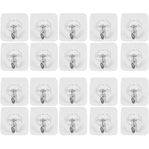 Unbranded 20 Packs Reusable Adhesive Hooks,Transparent Heavy Duty Wall Hooks Unbranded 20 Packs Reusable Adhesive Hooks,Transparent Heavy Duty Wall Hooks