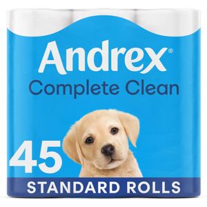 Andrex Complete Clean Toilet Roll 45 Rolls (Previously Andrex Classic Clean Toil Andrex Complete Clean Toilet Roll 45 Rolls (Previously Andrex Classic Clean Toil