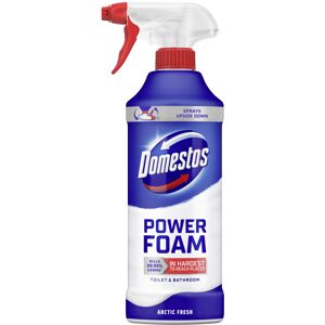 Domestos Power Foam Arctic Fresh Toilet & Bathroom Cleaner Spray sprays upside d Domestos Power Foam Arctic Fresh Toilet & Bathroom Cleaner Spray sprays upside d