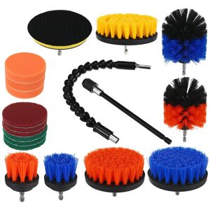 GreenZech 19pcs Drill Scrubber Cleaning Drill Brush Set with Sponge Extension Rod for Car GreenZech 19pcs Drill Scrubber Cleaning Drill Brush Set with Sponge Extension Rod for Car