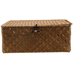 Unbranded (L) 3pcs Hanrafted Grass Woven Storage Box With Lid Lock Gifts Basket Hamper Xma Unbranded (L) 3pcs Hanrafted Grass Woven Storage Box With Lid Lock Gifts Basket Hamper Xma