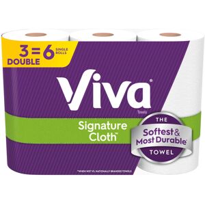 Viva Signature Cloth Paper Towels 3 Double Rolls 86 Sheets per Roll Viva Signature Cloth Paper Towels 3 Double Rolls 86 Sheets per Roll