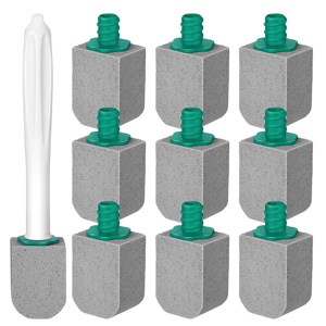 Saudism 10 Pcs Pumice Stone Toilet Bowl Cleaner with Long Handle Brush for Pool Bathtubs Saudism 10 Pcs Pumice Stone Toilet Bowl Cleaner with Long Handle Brush for Pool Bathtubs