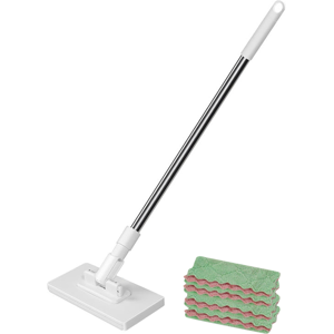 Saudism Efficient Disposable Dust Mop Kit with 4 High-Quality Reusable Microfibre Cloths Saudism Efficient Disposable Dust Mop Kit with 4 High-Quality Reusable Microfibre Cloths