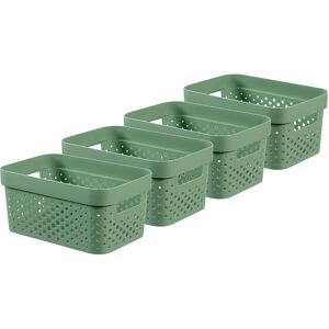 Curver Infinity Dots Set of 4 Rectangular 100% Recycled Small Storage Boxes 4.5 Curver Infinity Dots Set of 4 Rectangular 100% Recycled Small Storage Boxes 4.5