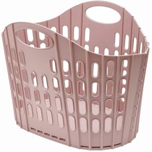 Addis Fold Flat Easy Store Clothes Laundry Basket Hamper, Pink, 38 Litre Addis Fold Flat Easy Store Clothes Laundry Basket Hamper, Pink, 38 Litre