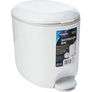 Addis 518503 Premium Deluxe Bathroom Pedal Bin with inner, 3.5 litre, White Grey Addis 518503 Premium Deluxe Bathroom Pedal Bin with inner, 3.5 litre, White Grey