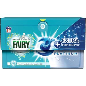 Fairy Non Bio PODS? Washing Liquid Laundry Capsules 19 Washes, Platinum, With Ex Fairy Non Bio PODS? Washing Liquid Laundry Capsules 19 Washes, Platinum, With Ex