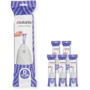 Brabantia 138201 PerfectFit Bin Liners Multipack (Size D/15-20 Litre) Thick Plas Brabantia 138201 PerfectFit Bin Liners Multipack (Size D/15-20 Litre) Thick Plas