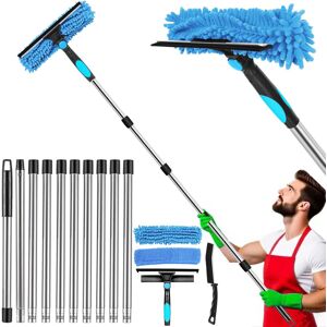 ROUJAENIN 4.2m Window Squeegee Cleaning Equipment With Long Handle, 2-In-1 Telescopic Wind ROUJAENIN 4.2m Window Squeegee Cleaning Equipment With Long Handle, 2-In-1 Telescopic Wind