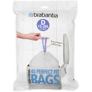 Brabantia IdealFit Bin Liners (Size D/15-20 Litre) Ideal Quality Thick Plastic T Brabantia IdealFit Bin Liners (Size D/15-20 Litre) Ideal Quality Thick Plastic T