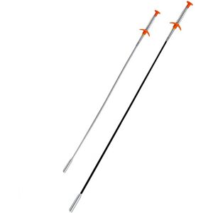 Happyyami Bendable Metal Sink Drain Cleaner Set - Long Reach Hair Catcher Tools (2-Pack, F Happyyami Bendable Metal Sink Drain Cleaner Set - Long Reach Hair Catcher Tools (2-Pack, F