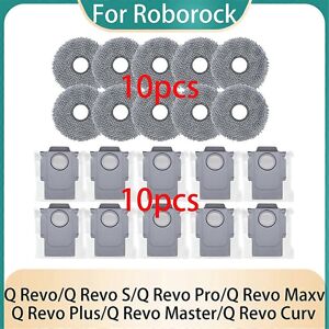 Unbranded For 20pcs Mop Pads Dust Bag For Roborock Q Revo Sq Revo Proq Revo Maxvq Revo Mas Unbranded For 20pcs Mop Pads Dust Bag For Roborock Q Revo Sq Revo Proq Revo Maxvq Revo Mas