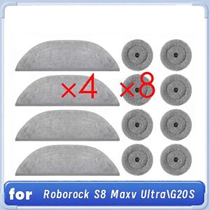 Unbranded For Mop Pads Refills For Roborock S8 Maxv Ultra G20s Robot Vacuum Antibacterial Unbranded For Mop Pads Refills For Roborock S8 Maxv Ultra G20s Robot Vacuum Antibacterial