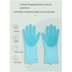 Unbranded For 10pcs Washing Cleaning Gloves Convex Point Gloves Blue Unbranded For 10pcs Washing Cleaning Gloves Convex Point Gloves Blue
