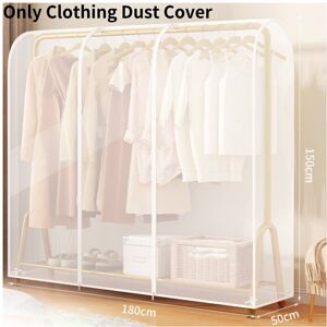 Unbranded (180*50*150cm/70.87*19.69*59.06in) Clear Clothes Rail Cover Garment Coat Hanger Unbranded (180*50*150cm/70.87*19.69*59.06in) Clear Clothes Rail Cover Garment Coat Hanger