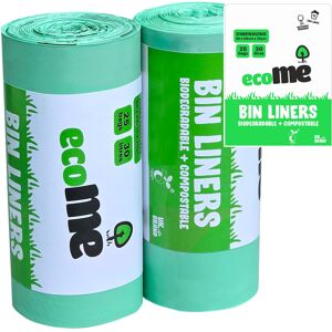 eco me ecoME 30L Extra Thick Kitchen Bin Bags - X25 Bin Liners Compostable & Biodegra eco me ecoME 30L Extra Thick Kitchen Bin Bags - X25 Bin Liners Compostable & Biodegra
