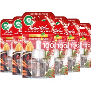 Air Wick Plug in Diffuser Refill, Mulled Wine, Pack 6 x 19ml, Long Lasting Fragr Air Wick Plug in Diffuser Refill, Mulled Wine, Pack 6 x 19ml, Long Lasting Fragr