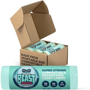 BEAST BIN BAGS, 6 Rolls of 16 x 10 Litre Bags (Total 96 Bags) - Certified Food W BEAST BIN BAGS, 6 Rolls of 16 x 10 Litre Bags (Total 96 Bags) - Certified Food W