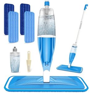 Microfibre Spray Wet Mops with 4x Washable Mop Pads - EXEGO Dust Dry Mop for Har Microfibre Spray Wet Mops with 4x Washable Mop Pads - EXEGO Dust Dry Mop for Har