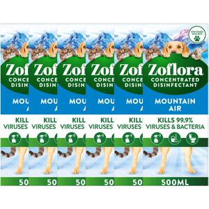 Zoflora Mountain Air Disinfectant, 6 x 500ml, Kills 99.9% Germs Zoflora Mountain Air Disinfectant, 6 x 500ml, Kills 99.9% Germs