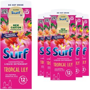 (Tropical Lily) Surf Laundry Liquid Detergent 24 Washes 648ml, 6 Pack (Tropical Lily) Surf Laundry Liquid Detergent 24 Washes 648ml, 6 Pack