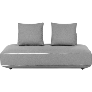 Beliani Chaise Longue SEILLANS Fabric Dark Grey Beliani Chaise Longue SEILLANS Fabric Dark Grey