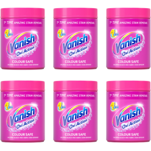 Vanish Oxi Action Colour Safe Powder Laundry Stain Remover (6x 650g Tubs) Vanish Oxi Action Colour Safe Powder Laundry Stain Remover (6x 650g Tubs)