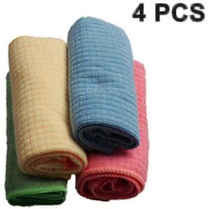 Unbranded Microfiber Dishcloths, 4 Pack, Incredible Absorbency, Professional Grade Lint-Fr Unbranded Microfiber Dishcloths, 4 Pack, Incredible Absorbency, Professional Grade Lint-Fr