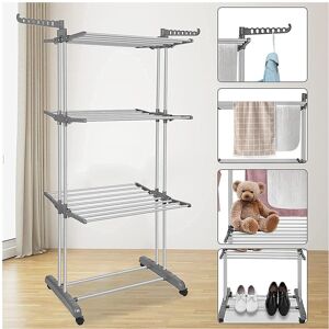 Unbranded Heavy Duty Clothes Airer Clothes Drying Rack 4-Tier Foldable Laundry Washing Dry Unbranded Heavy Duty Clothes Airer Clothes Drying Rack 4-Tier Foldable Laundry Washing Dry