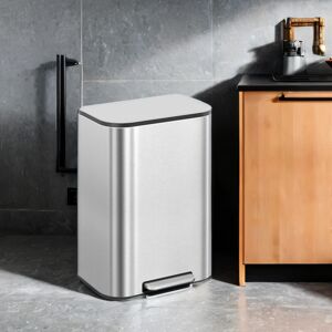 Songmics Kitchen Bin, 50 L Pedal Bin, Steel Trash Bin, Soft-Close Lid, Stays Open, Inner Songmics Kitchen Bin, 50 L Pedal Bin, Steel Trash Bin, Soft-Close Lid, Stays Open, Inner