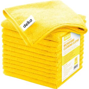 Delka Microfibre Cleaning Cloths (Yellow, 12 Pack) Delka Microfibre Cleaning Cloths (Yellow, 12 Pack)