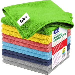 Delka Microfibre Cleaning Cloths (Assorted, 12 Pack) Delka Microfibre Cleaning Cloths (Assorted, 12 Pack)