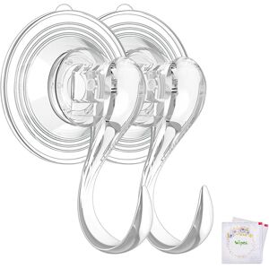 Kikidex (As show, One size) Suction Cup Hooks, Small Clear Reusable Heavy Duty Vacuum Su Kikidex (As show, One size) Suction Cup Hooks, Small Clear Reusable Heavy Duty Vacuum Su