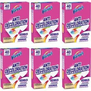 Vanish Anti Colour Catching Transfer Box 20 Sheets x6 Boxes Vanish Anti Colour Catching Transfer Box 20 Sheets x6 Boxes