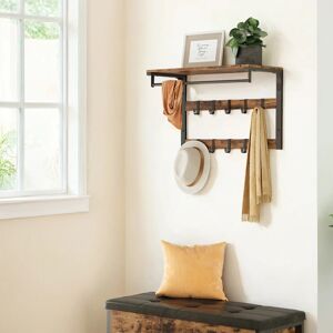 VASAGLE 3-in-1 Wall Coat Rack with Shelf, Hooks, and Hanging Rod VASAGLE 3-in-1 Wall Coat Rack with Shelf, Hooks, and Hanging Rod