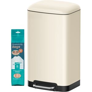 Songmics Kitchen Bin, 8 Gallon (30L) Rubbish Bin, Steel Pedal Bin with Lid and Inner Buck Songmics Kitchen Bin, 8 Gallon (30L) Rubbish Bin, Steel Pedal Bin with Lid and Inner Buck