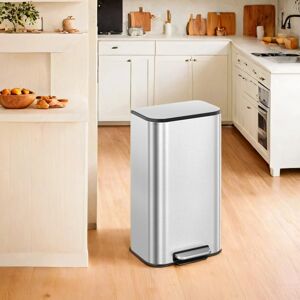 Songmics Kitchen Bin, 30 L Pedal Bin, Steel Trash Bin, Soft-Close Lid, Stays Open, Inner Songmics Kitchen Bin, 30 L Pedal Bin, Steel Trash Bin, Soft-Close Lid, Stays Open, Inner