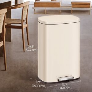 Songmics 50 L Kitchen Bin, Rubbish Bin, Stainless Steel Trash Bin, Soft Close, Step-On Pe Songmics 50 L Kitchen Bin, Rubbish Bin, Stainless Steel Trash Bin, Soft Close, Step-On Pe
